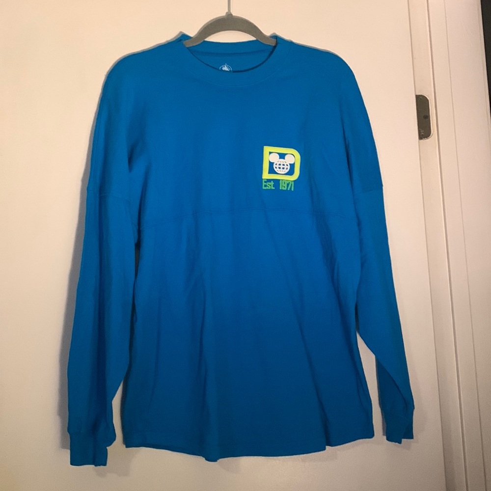 Women’s Walt Disney World Women’s Spirit Jersey.  Blue & Green, Size Small.